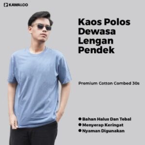 Kawai.co - Kaos Polos Lengan Pendek Dewasa
